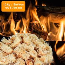 Le Poisson Qui Jardine - 10 kg d'allume-feu naturel et bio. Environ 700 à 750 allume-feu pour grillades, feu ouvert, flambée, barbecue