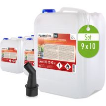 9x 10 L FLAMBIOL Bioethanol 100% Hochrein