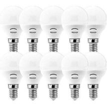 10 lampade led sfera p45 7watt 3000k calda e14 a+ lampadina Pegaso