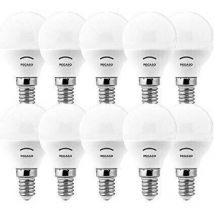 10 lampade led sfera p45 8,5watt 6000k fredda e14 a+ lampadina Pegaso