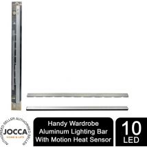 Jocca - s Handy Wardrobe Aluminum Lighting Bar With Motion Heat Sensor, 10 LED's