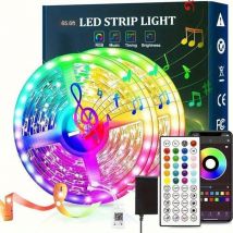 10 M Rgb-led-streifen Mit 44-tasten-fernbedienung, Musiksynchronisation Und Smartphone-app-steuerung Für Ein Selbstgestaltetes Schlafzimmer
