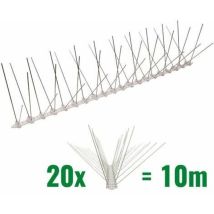 Nvees - 10 Meter lange Anti-Tauben-Spikes, 4 Reihen aus Polycarbonat – hochwertige Lösung zur Vogelbekämpfung