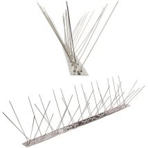 Pestsystems - 10 Meter (20 X 0,5m) Taubenspikes 3-reihig Auf V2a-flexleiste - Hochwertige Lösung Für Vogelabwehr Taubenabwehr Edelstahl Spikes