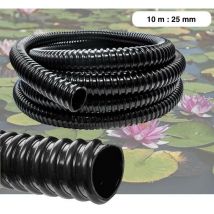 10 mètres tuyau 25 mm pvc souple pour aquarium ou bassin de jardin - Noir