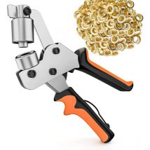10 mm Metallösen-Set, Ösenzange mit 300 Ösen, Ösenstanzzange, professionelles Locher-Set für Plane, Stoff, Leder, Karton, Poster, Banner