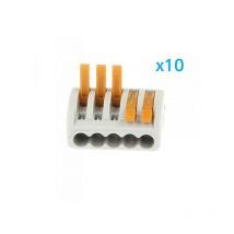 10 Morsetti a Molla Con 5 Leve Connettori Terminali Conduttore Per Cavi Fili Elettrici Riutilizabile Facile Veloce Pratico Per Elettricista