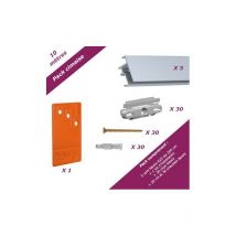 Newly - 10 mètres Aluminium : Pack économique cimaise R20 (rails et fixations)