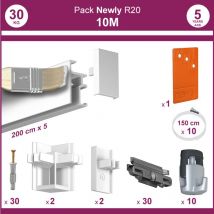 Newly - 10 mètres Blanc mat : Pack complet cimaise R20