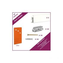 Newly - 10 mètres Blanc mat : Pack économique cimaise R20 (rails et fixations)