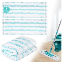 Mumu - 10-Pack Replacement Mop Covers for Leifheit Profi xl Micro Duo / Profi xl Cotton Plus All-Floor Mop Handles, Quickly Removes Stains, Efficient