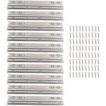 10 paiements par paquet Rail coulissant en acier inoxydable de 22 pouces 55 cm Rail de tiroir épaissi en trois sections Rail coulissant silencieux à