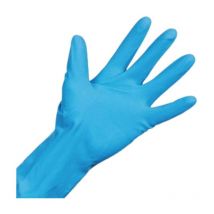 DSTOCK60 - Lot de 10 paires de gants ménage - coloris : bleu - taille : S (6.5) - Ménage. vaisselle. petits travaux