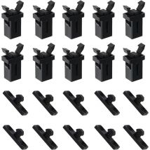 10 Pairs Kunststoff Touch Deckel Mülleimer Latch Lock Ersatz Kompatibel 20.112,5mm
