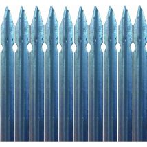 10 paletti a t in ferro zincato a norma palo x recinzione h 175cm 30x30x3mm