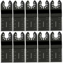 Erhope - 10 pcs 34mm Multi-Tool Blades Oscillating Blade Carbon Steel diy Multi-Purpose Tools for Sawing Cutting Scraping Shaping Polishing and