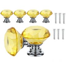 Jn.songs - 10 Pcs Bouton de Porte de Cristal Poignee de Meuble Diamant Poignée Boutons Meuble Tiroir Placard avec Vis pour Accueil Bureau Coffre