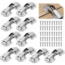 Hello Kitty Bain - 10PCS Cabinet Door Hinges, 3 Inch 90° Furniture Hinges, Invisible Hinges, Match Screws, Suitable for Cabinet Doors, Office Cabinet