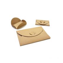 Choyclit - 10 pcs enveloppes pour cartes cadeaux, enveloppes de rangement enveloppes fermées en forme de coeur cartes postales, faites à la main,