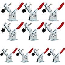 10 pcs GH-201B Pince à charnière, Pince à charnière horizontale, Fixture Quick Release Capability Quick Release Knee Bar Tensioner for Machines,