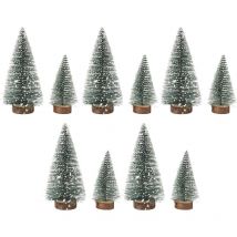 S-giant - 10 Pcs Mini Sapin de Noël,Arbre De Noël Mignon,Artificiel Arbre de Noël,Mini Arbre de Noël,Sapin de Noel Miniature,Mini-Sapin De Noël en