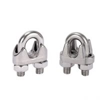 10 Pcs Pince de Câble Métallique Serre Cable Acier Inox Serre-Câbles Étrier M4,argent,2.3cm