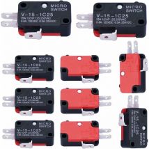 Gotrays - 10 Pcs/Lot 125 V/250 v 16A Micro interrupteur porte de four à micro-ondes Arcade cerise bouton poussoir spdt 1 no 1 nc interrupteur de fin