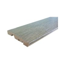 10 pezzi Battiscopa Mdf Rivestito Rovere Grigio Spazzolato mm 10 x 70 x 2400