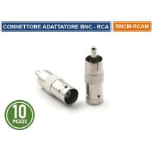 Envio - 10 pezzi connettore adattatore spina da bnc femmina a rca maschio cctv dvr