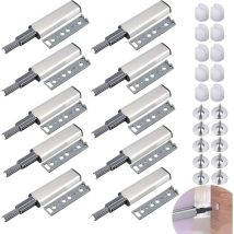 10 Pezzi Di Chiusura Magnetica A Pressione Per Ante Di Armadietti, Ammortizzatore, Si Apre E Si Chiude Con Pressione Per Ante Di Armadietti, Cassetti,