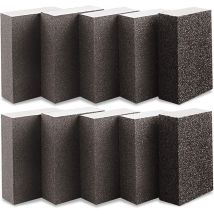 10 Pezzi Di Spugna Abrasiva E Blocco Abrasivo, Grana 600-800, Spugna Abrasiva, Blocchi Abrasivi, 70 X 100 X 25 Mm, Uso A Umido E A Secco Per Legno, 