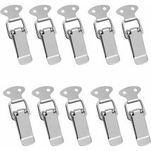 10 Pièces Attache Capot Fermeture À Levier Moraillon De Porte, Fermeture À Levier Loquet À Ressort Avec Crochet Fermeture À Ressort En Acier 