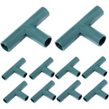 10 pièces connecteurs d'angle de cadre de jardin 16mm connecteurs d'angle plats intérieurs à 3 voies