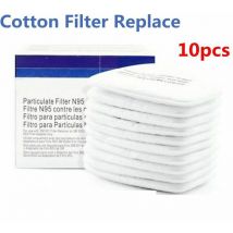 10 pièces filtre en coton / respirateur à cartouche remplacer le raccord pour la série 6000501 6200 7502 6800.