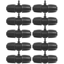 10 Pièces 16mm À 4/7 Connecteur En T Barbelé De Serrure De Jardin Pour L'Irrigation De Jardin De Tuyau De Pe