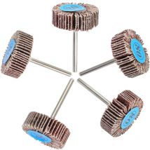 10 pièces - 80 roues à lamelles en papier abrasif - Roues de polissage en papier abrasif pour perceuses, meuleuses et outils rotatifs