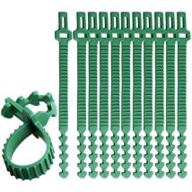 Tigrezy - 10 Pièces à Toute épreuve Attaches Végétales, 24cm Bretelles Ajustables pour Arbres Liens pour Plantes De Jardin Interlock pour Le Support