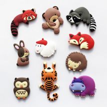 10 Pièces Aimants de Réfrigérateur, Aimants de Réfrigérateur avec de Beaux Animaux, Aimant de Réfrigérateur en Silicone 3D avec Animaux, Adapté au