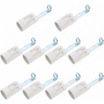 Famille - gabrielle 10 Pièces Bases De Lustre De Bougie Couverture Blanche Douilles D'ampoule Supports De Candélabres Pièces De Support Base De