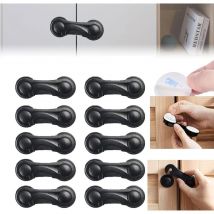 10 Pièces Bloque Porte BéBé Placard Securite Placard Enfant, Serrures de Tiroirs Adhésif pour Enfants Serrures en Plastique de Réfrigérateur de