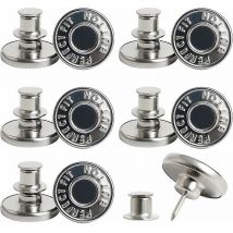 10 Pièces Boutons Jeans Bouton Métalliques DIY sans Couture Bouton Pantalon Jean Amovible pour la réparation de vêtements, denims, vestes, jupes,