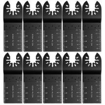 10 pieces de lame de scie en acier a haute teneur en carbone de 34 mm, lame de scie multifonction, ensemble d'accessoires pour machine a couper les