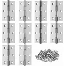 KZQ - 10 Pièces charniere porte, Charniere inox,Charnière invisible,Porte placard/Petites portes / Tiroirs / Fenêtres / Pianos / Coffret à bijoux