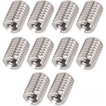 Ej.life - 10 Pièces écrou de Réparation de Filetage Accessoire de Fixation en Acier Inoxydable M5 x 0.8mm M8 x 1.25mm 12mm écrou Réducteur Kit