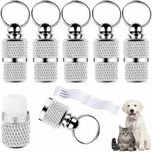 Jalleria - 10 pièces étiquette d'adresse chiens chat étiquette de chien étiquette d'animal avec porte-clés étiquette de chien étiquette de collier