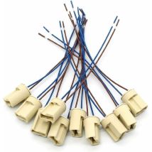 Debuns - 10 Pièces G9 Support de Lampe, G9 Douille de Base en Céramique avec Fil de 150 mm Téflon pour Ampoules Halogènes led G9 à la Maison,de