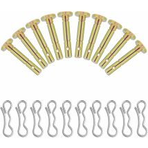 10 Pièces Goupilles de Cisaillement, Goupilles Fendues de Remplacement, Shear Pin de Remplacement, pour Les Pièces de Rechange, Le Remplacement de la