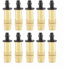 10 pièces réglable cuivre tête d'arrosage Micro brumisation jardin arrosage buse - Jeffergarden