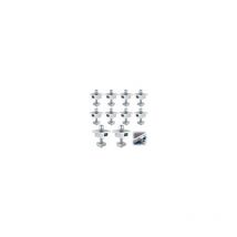 Umnuou - 10 Pièces Support de Panneau Solaire en Aluminium, Bornes Centrales en Forme de t, Fixation de Panneau Solaire pv, Support de Montage