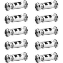 Macaron - 10 Pieces Wire Rope Clips for 1-2mm Diameter Wire Rope with Screw Cap Shape, Steel Cable Clamp, Cable Sleeve, Rope Clamp, Wire Clips